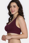 Zivame Unbound Padded Non Wired Full Coverage T-Shirt Bra - Beet Red — thumbnail 4